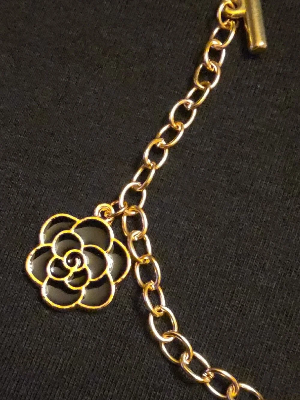 Gold-Tone Charm Bracelet with Floral, Heel & '5' Charms